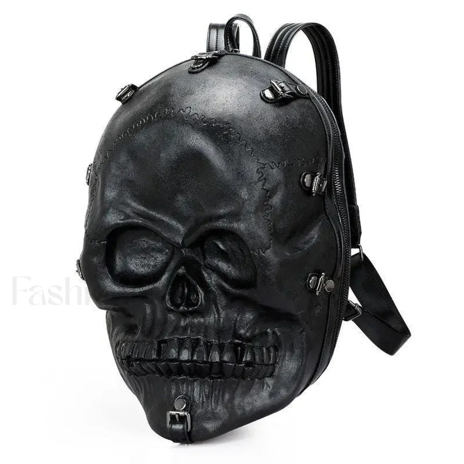 3D Backpack Gothic Travel Ghost Skull Rivets Vintage Punk Bag Black