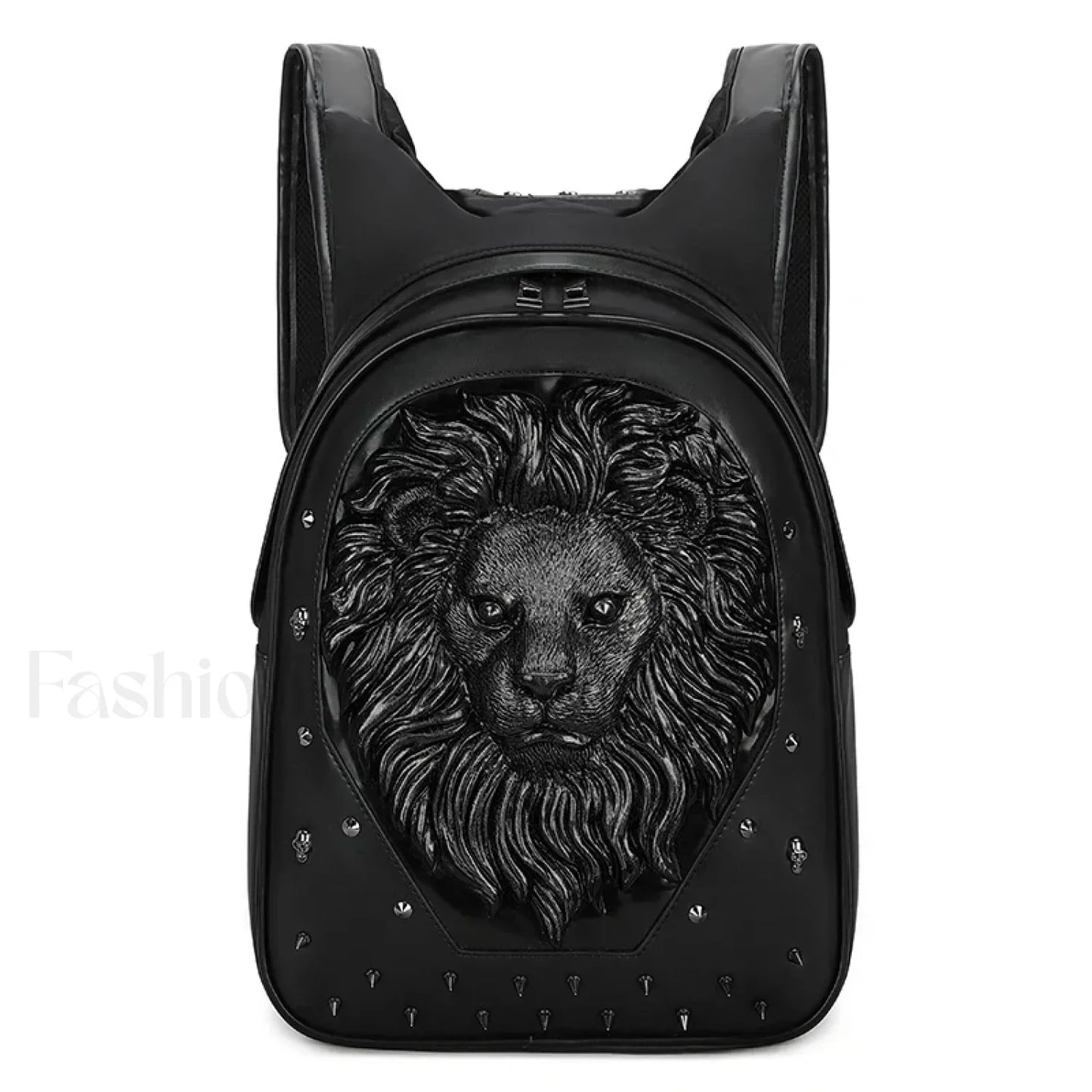 3D Embossed Skull Punk Rock Gothic Leather Rivets Laptop Travel Bag Black 4
