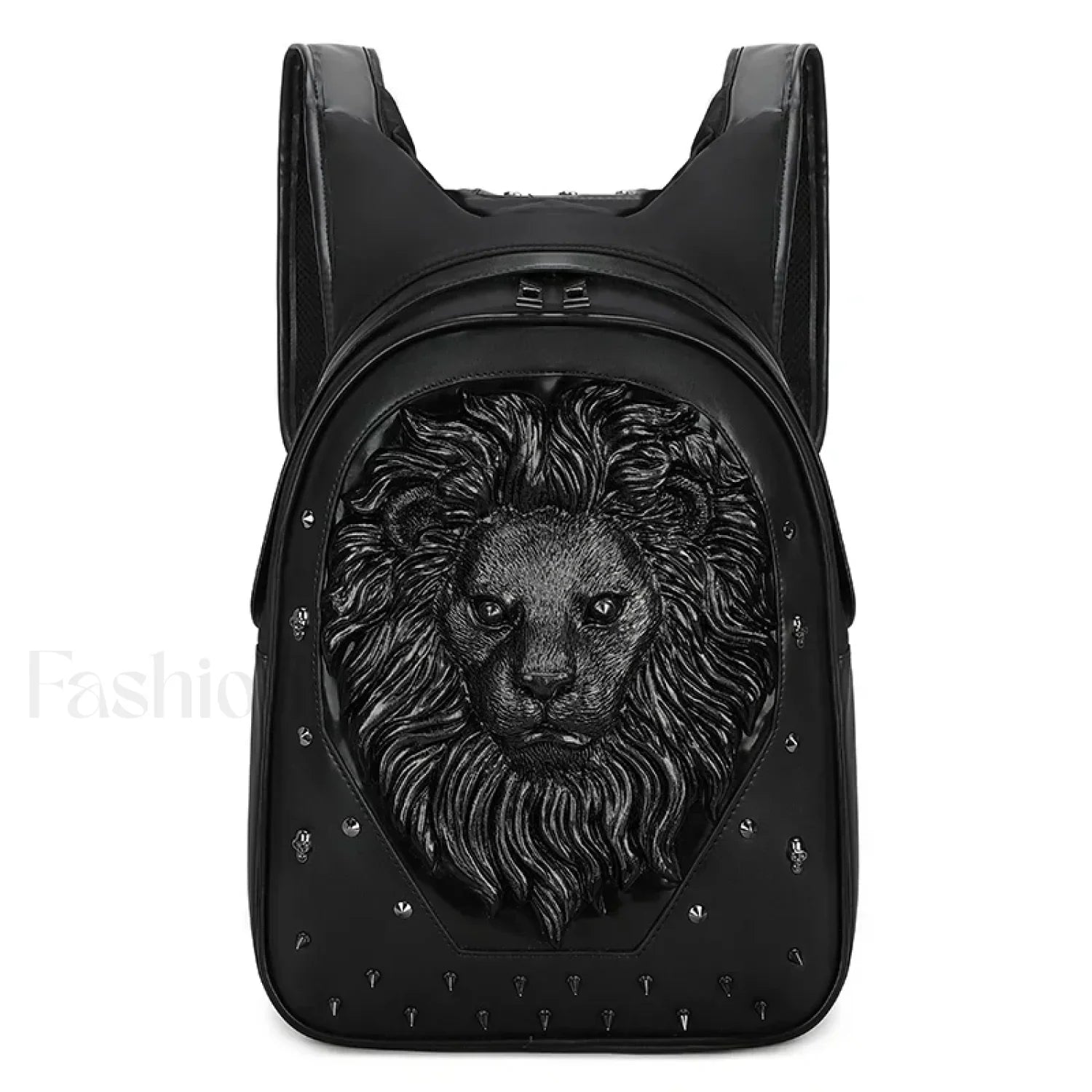 3D Embossed Skull Punk Rock Gothic Leather Rivets Laptop Travel Bag Black 4