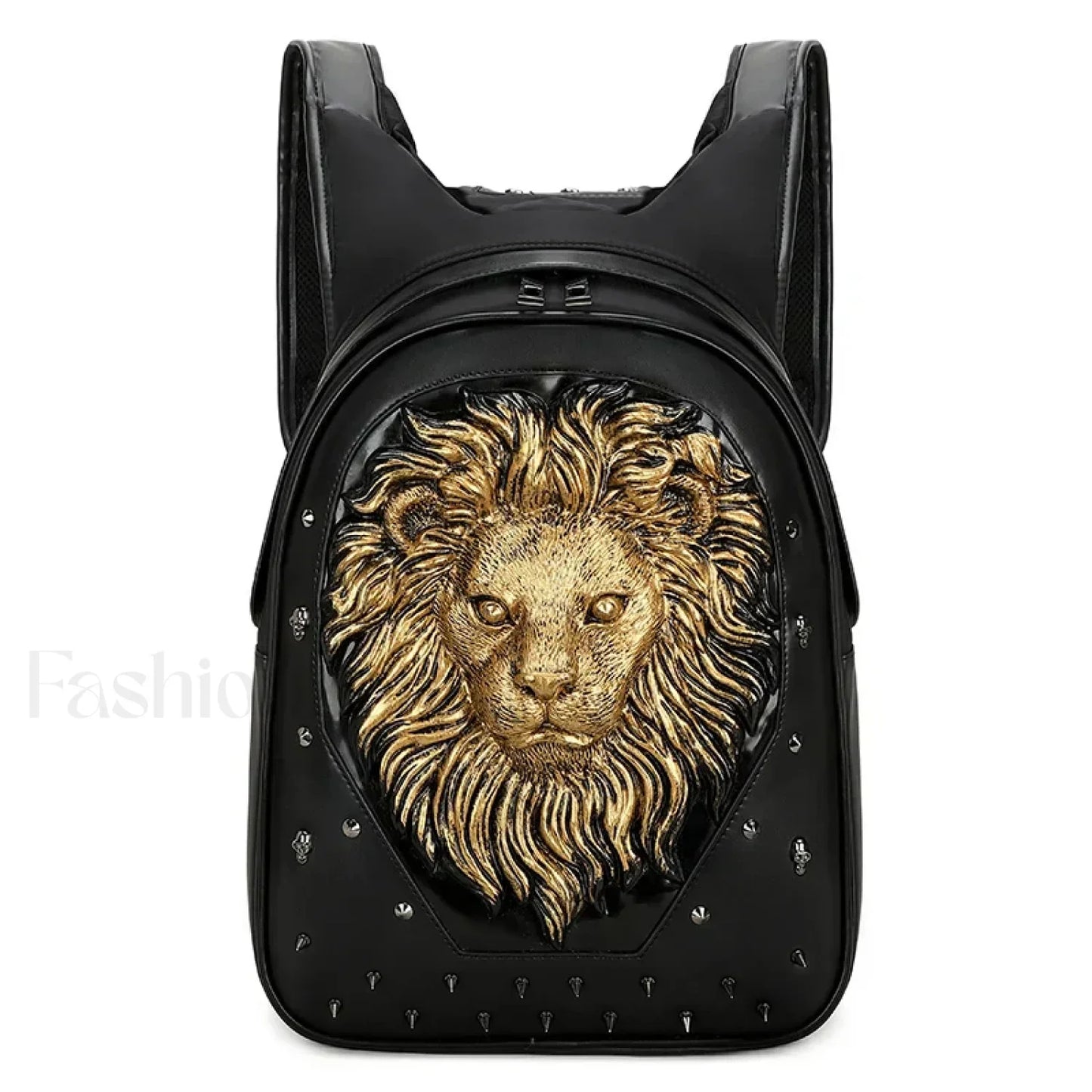 3D Embossed Skull Punk Rock Gothic Leather Rivets Laptop Travel Bag Black 5