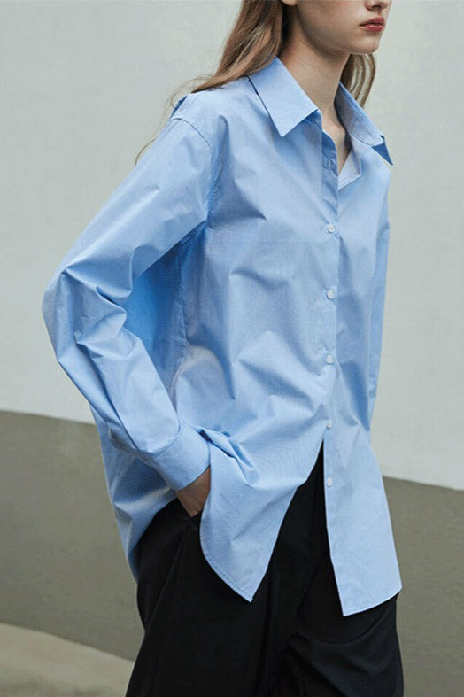 Casual Longline Cotton Blouse