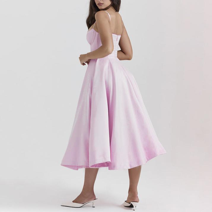 Sweetheart Corset Midi Dress