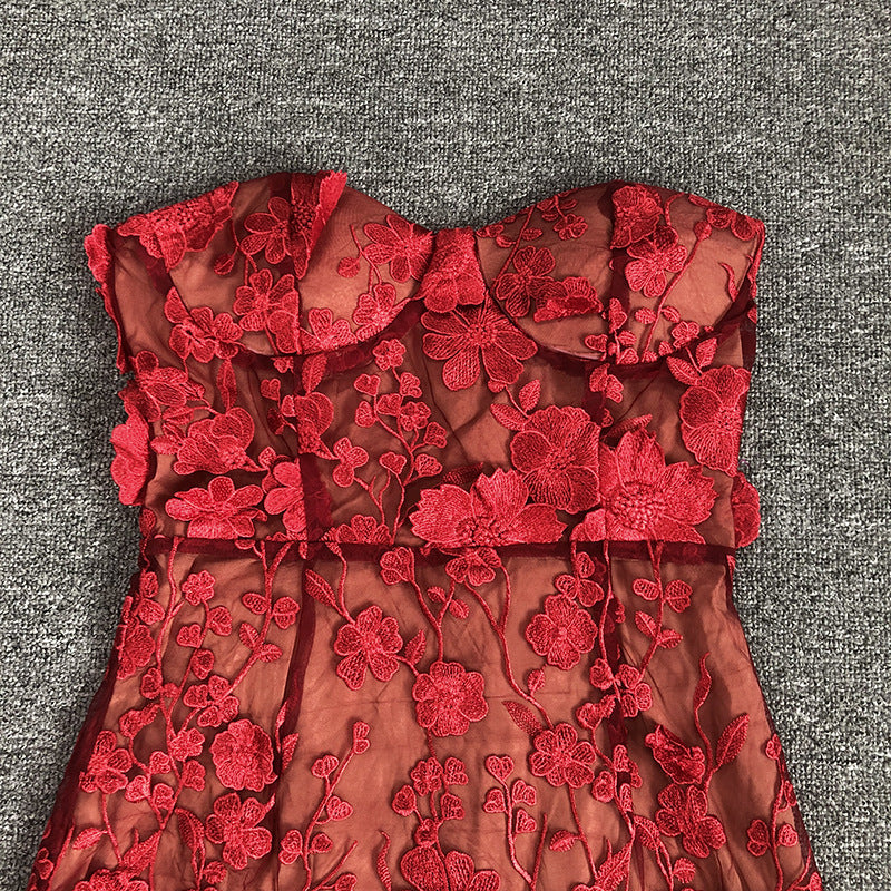 Floral Lace Midi Dress