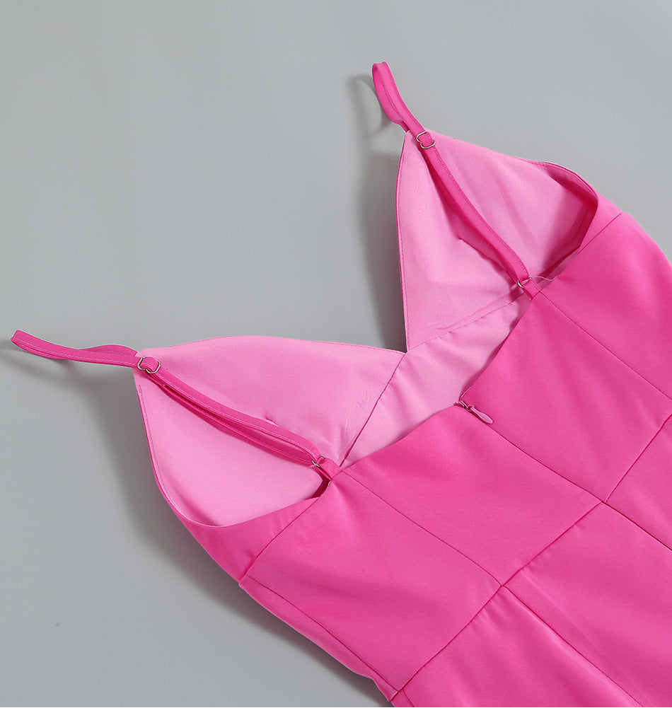 Slim Fit V-Neck Sling Dress