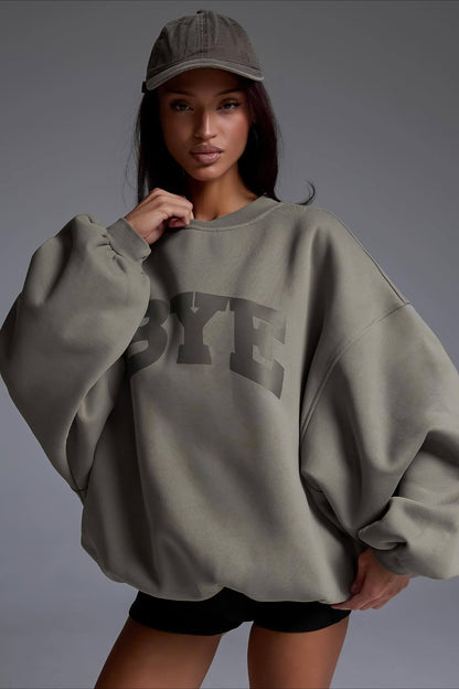 Statement Graphic Crew Neck Sweatshirt