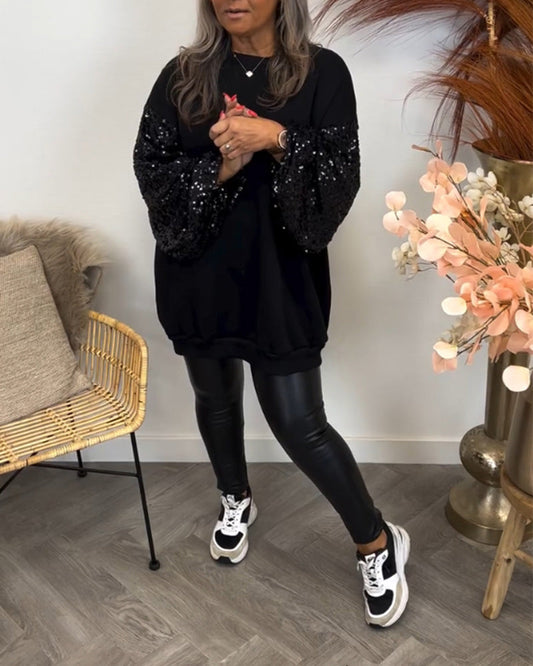 Sweatshirt - Solid Patchwork Color Christmas Hoodies-L