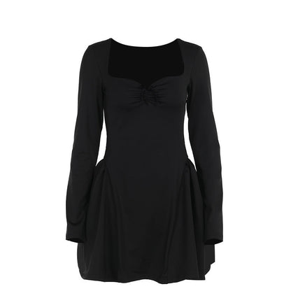 Elegant Slim Fit Bubble Long Sleeve Dress