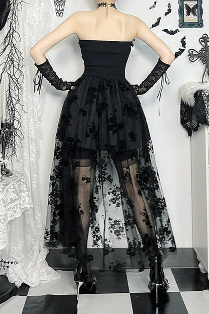 Sheer Lace Gothic Dress