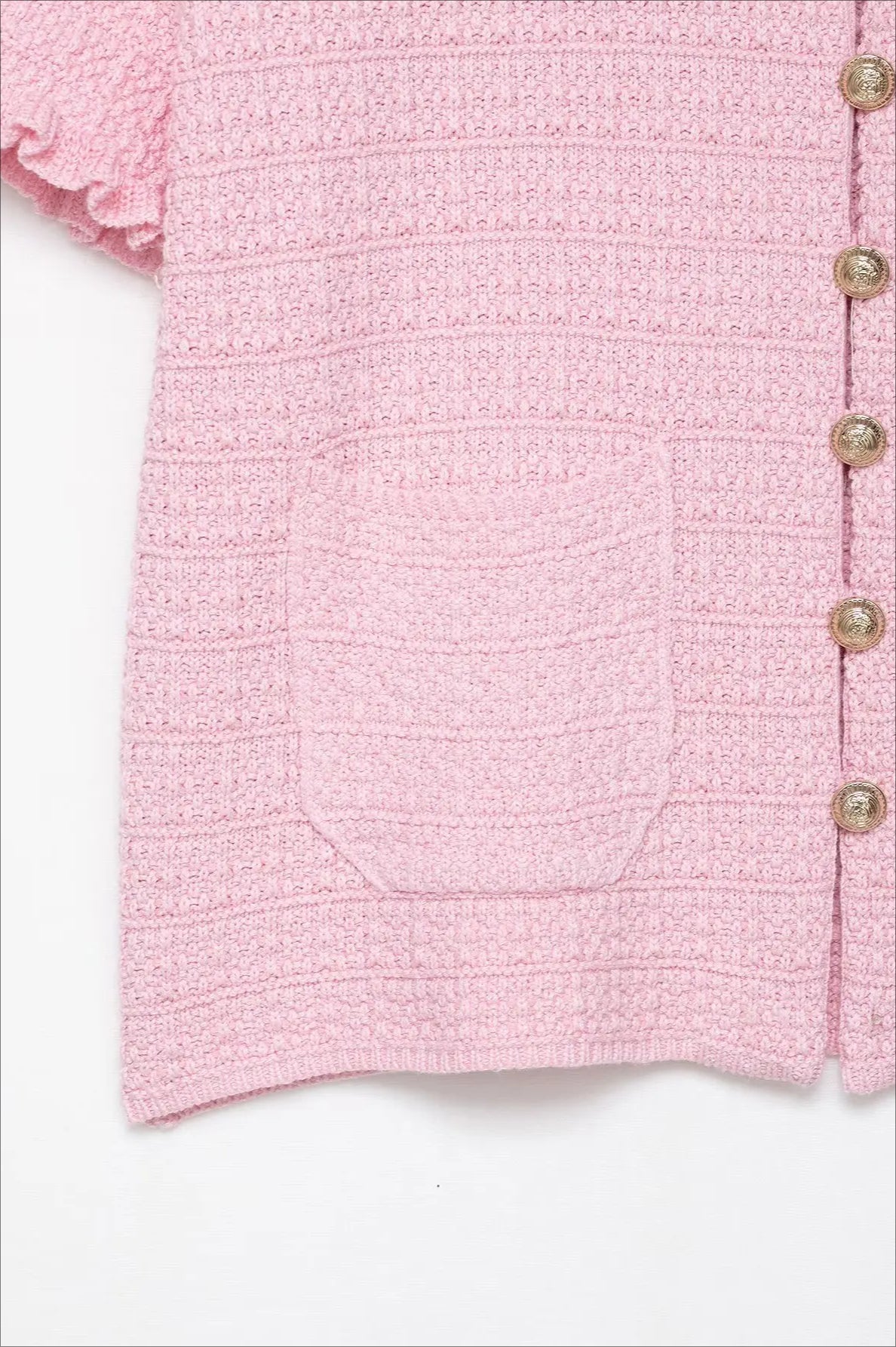 Solid Knit Short Sleeve Cardigan