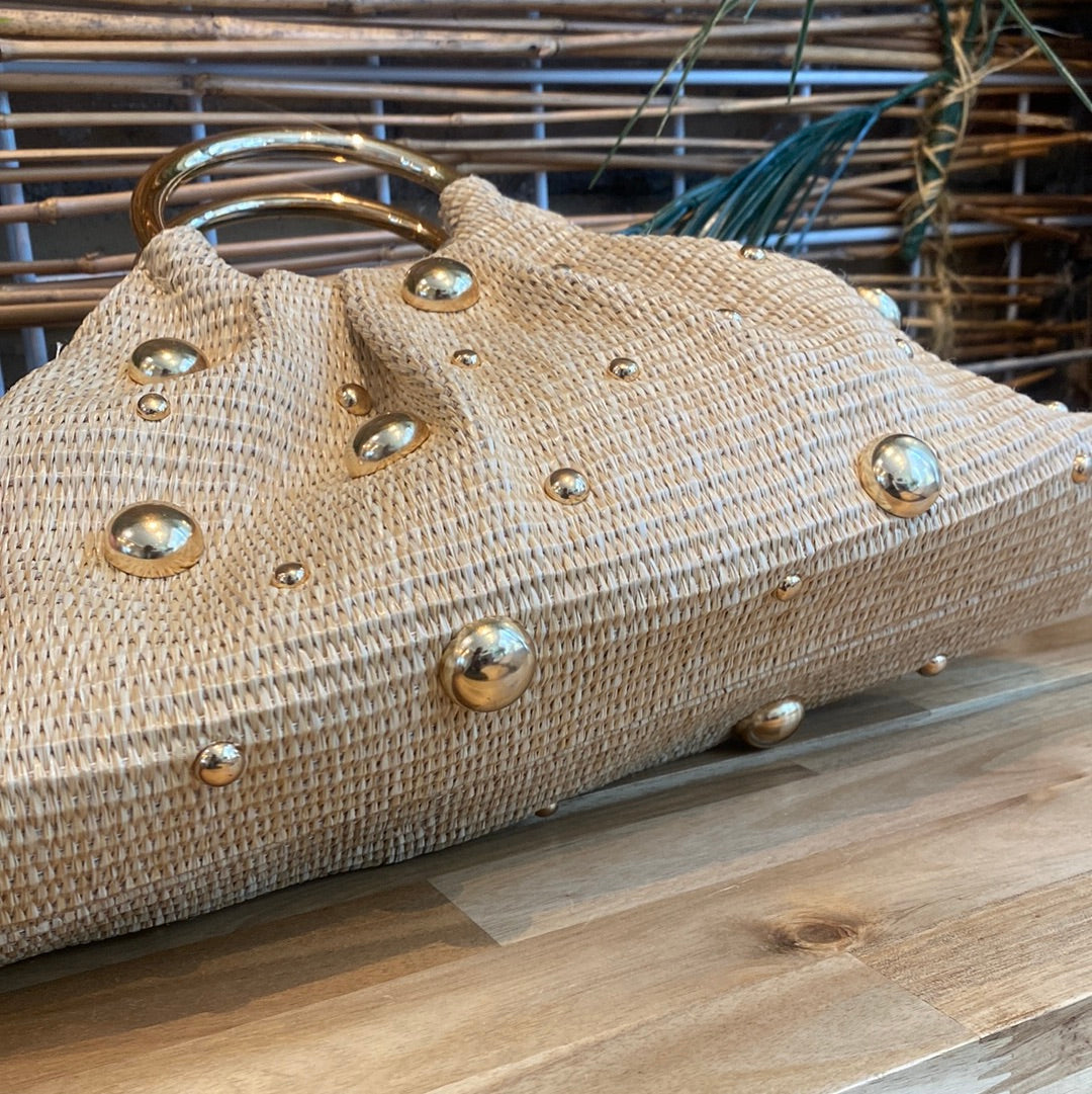 Malta Gold Pearl Clutch Bag