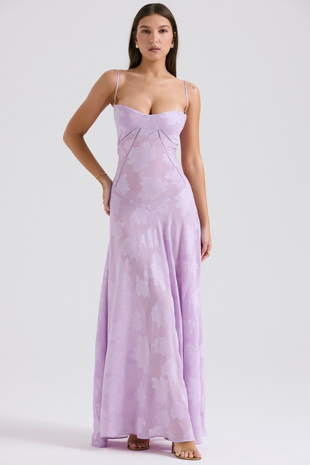 Lace Tie-Strap Romantic Maxi Dress