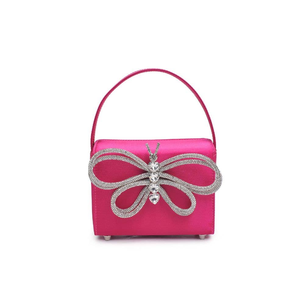 Fuchsia Butterfly Crystal Bag