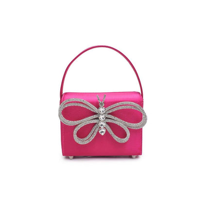 Fuchsia Butterfly Crystal Bag
