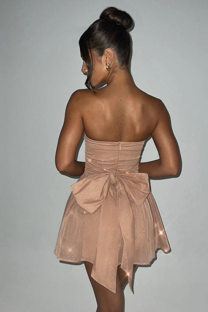 Slim-Fit Mesh Party Dress