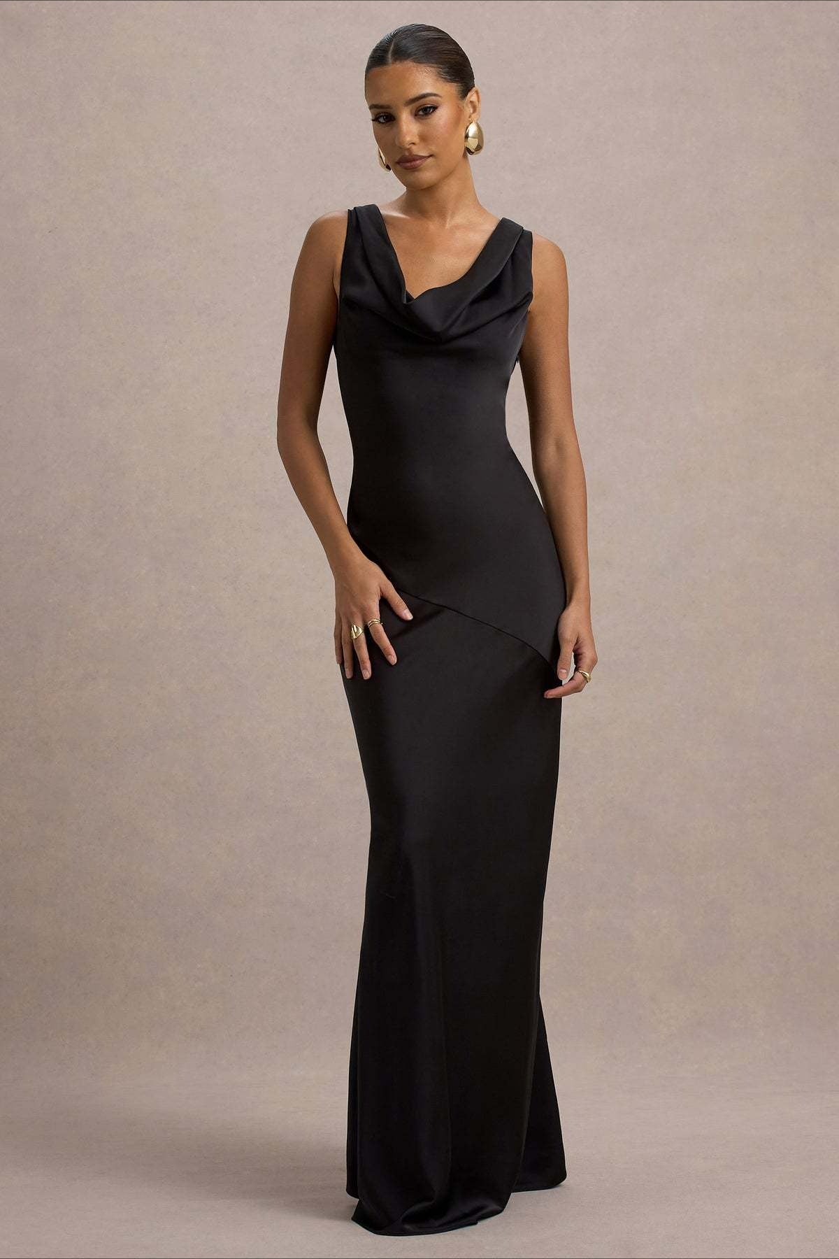 Satin Mermaid Low-Back Party Dress