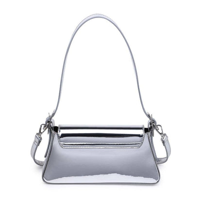 Giselle Metallic Crossbody Bag Silver Mirror