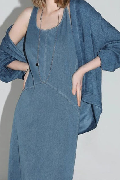 Vintage Overall Denim Dress
