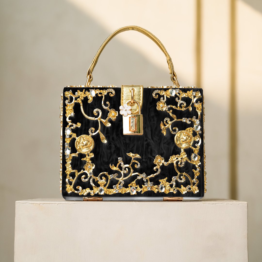 Black Acrylic Handbag Box