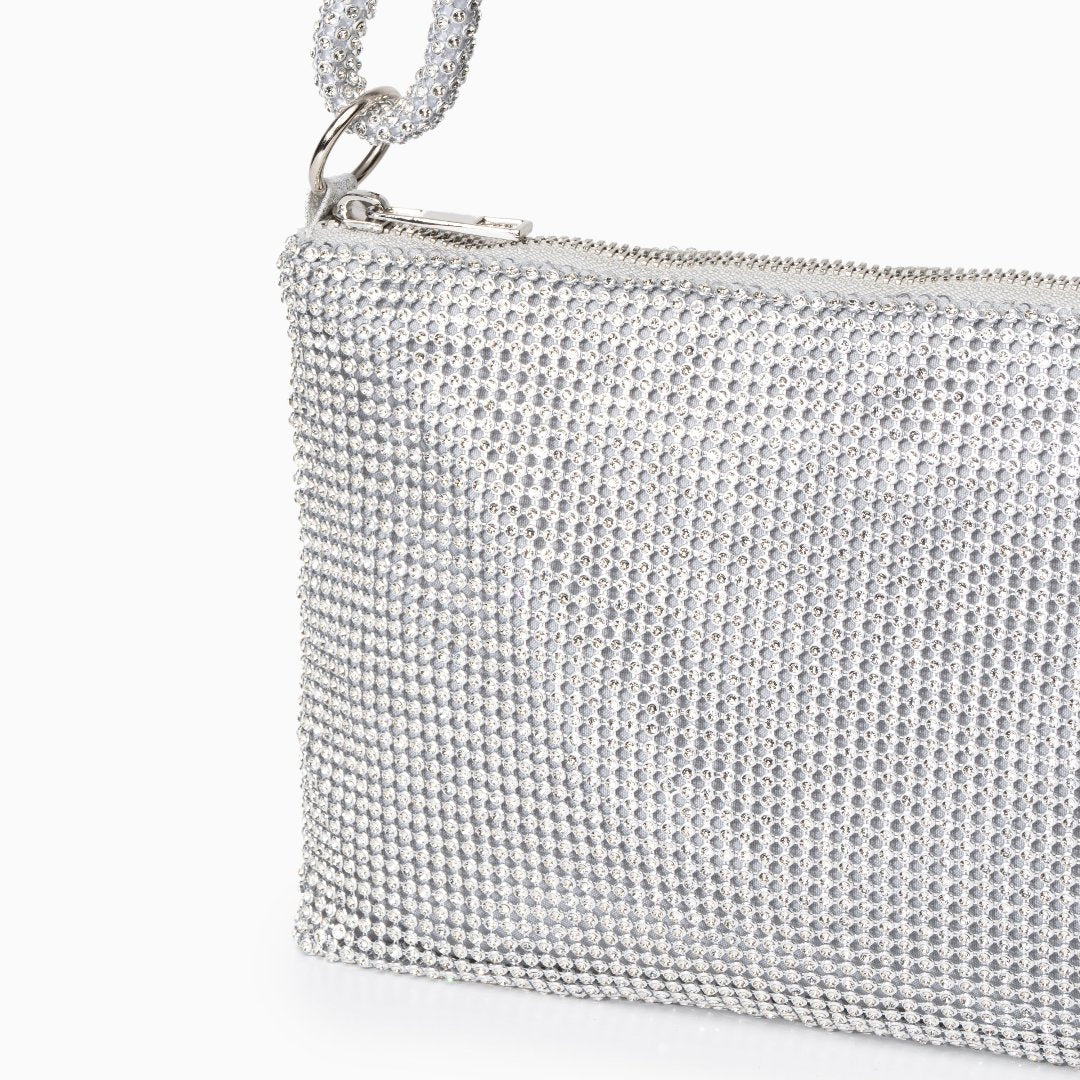 Rhinestone Embellished Shoulder Bag By Shelley