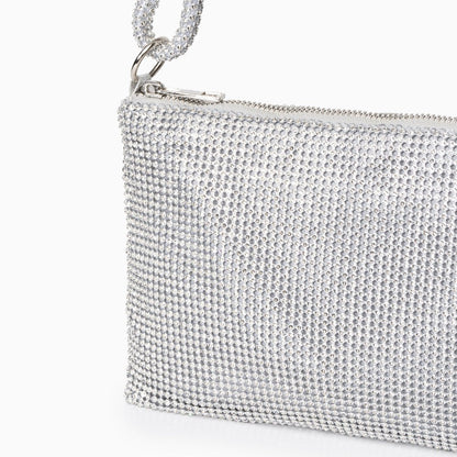 Rhinestone Embellished Shoulder Bag By Shelley