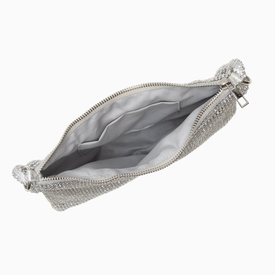 Rhinestone Embellished Shoulder Bag By Shelley