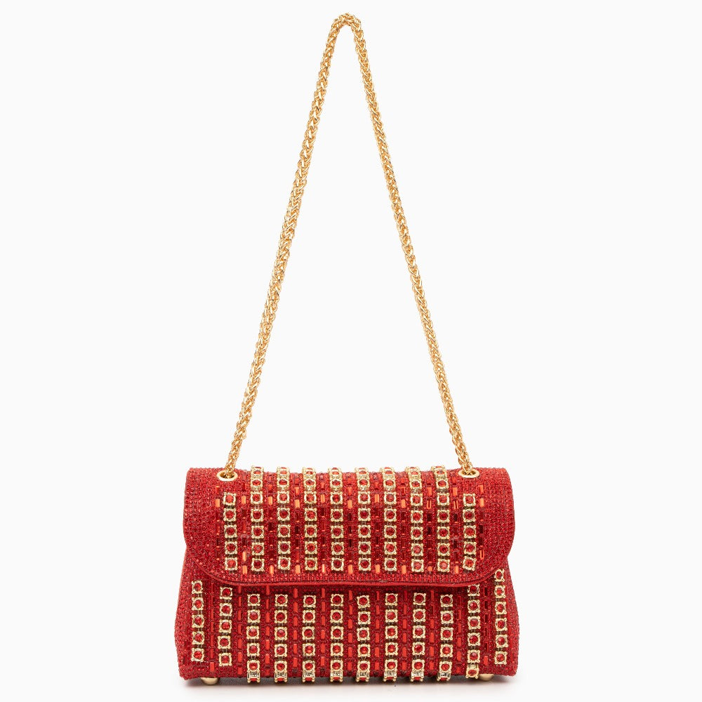 Chantal Clutch Bag With Diamond Detail