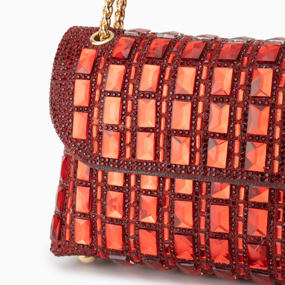 Ayesha Clutch Bag With Gemstones