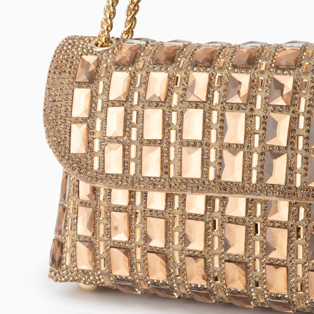 Ayesha Clutch Bag With Gemstones