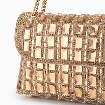 Ayesha Clutch Bag With Gemstones
