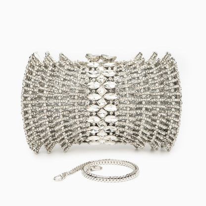 Silver Julia Diamonds Clutch Bag