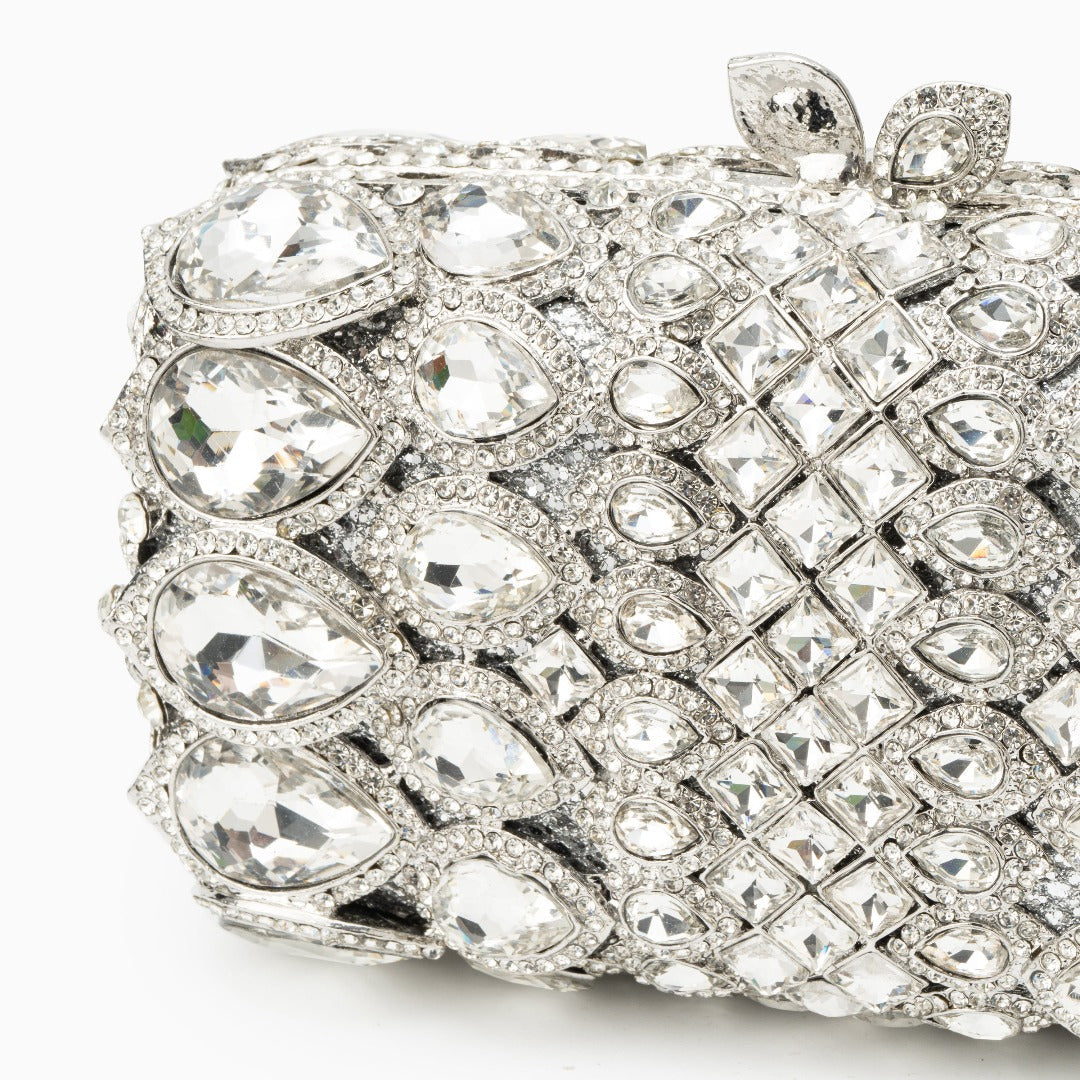 Rhinestone Crystal Clutch Bag By Reina