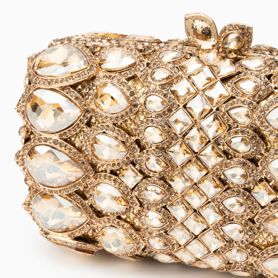 Rhinestone Crystal Clutch Bag By Reina