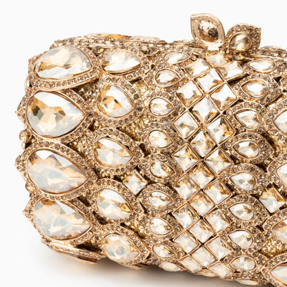 Rhinestone Crystal Clutch Bag By Reina