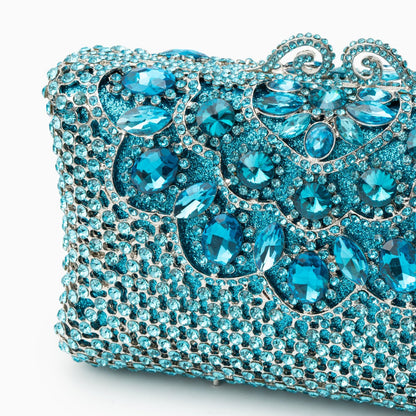 Rhinestone-Embellished Venus Clutch Bag