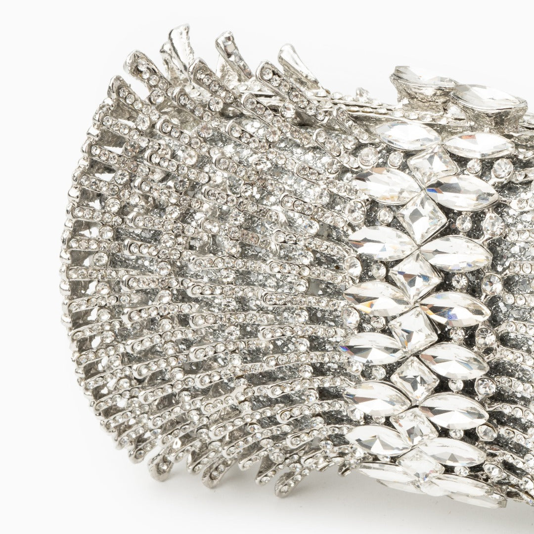 Silver Julia Diamonds Clutch Bag