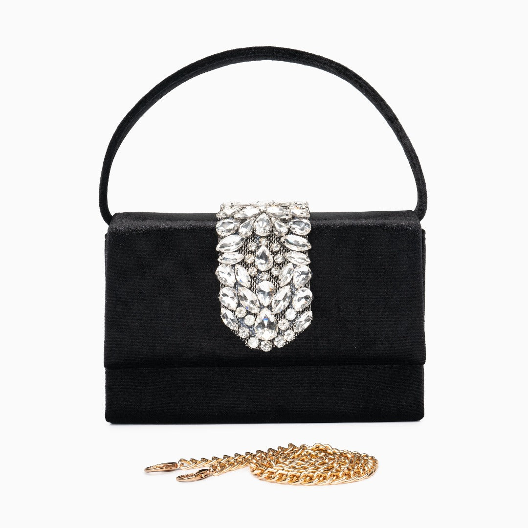 Crystal Encrusted Diamond Handbag