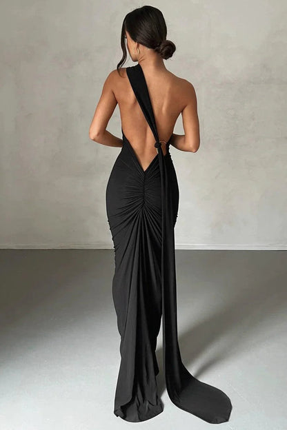 Galadriel Backless Gown Dress S / Black