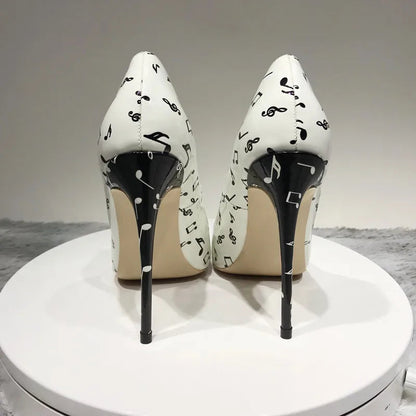 Melody White Patent Pointed Toe High Heels Slip On Stilettos Pumps For Women