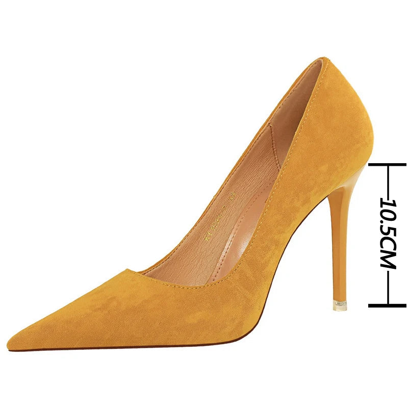 Suede Pumps High Heels Fashion Sexy Party Stiletto Ladies Shoes Women