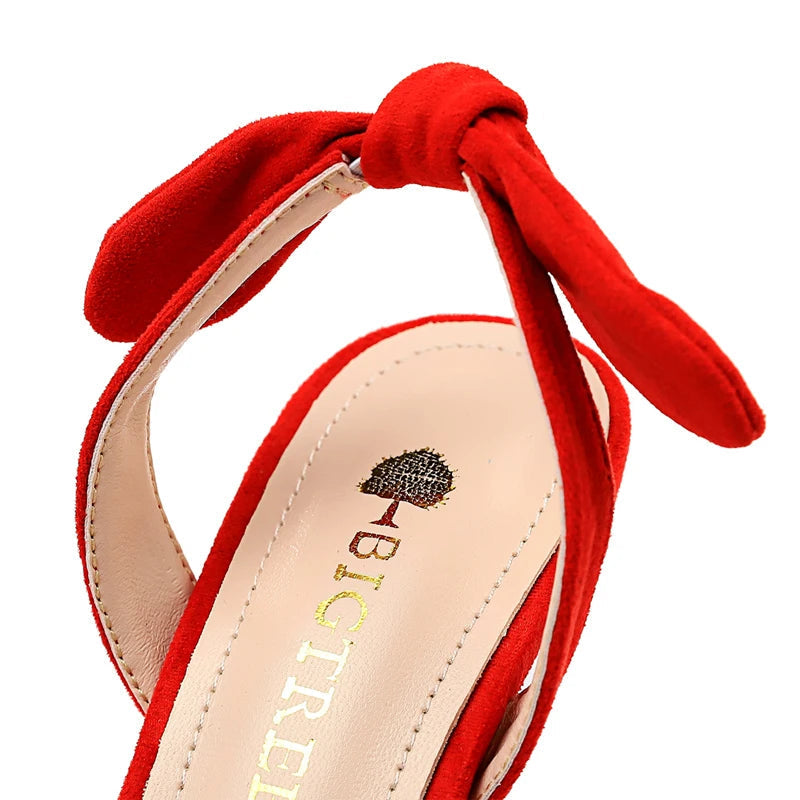 Omen Sandals Suede Women Shoes Stiletto Heeled Summer High Heels