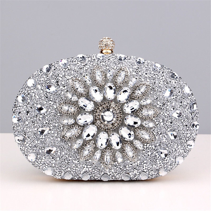 Solar Rhinestone Clutch Bag By Genesis