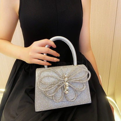 Rhinestone Butterfly Handbag