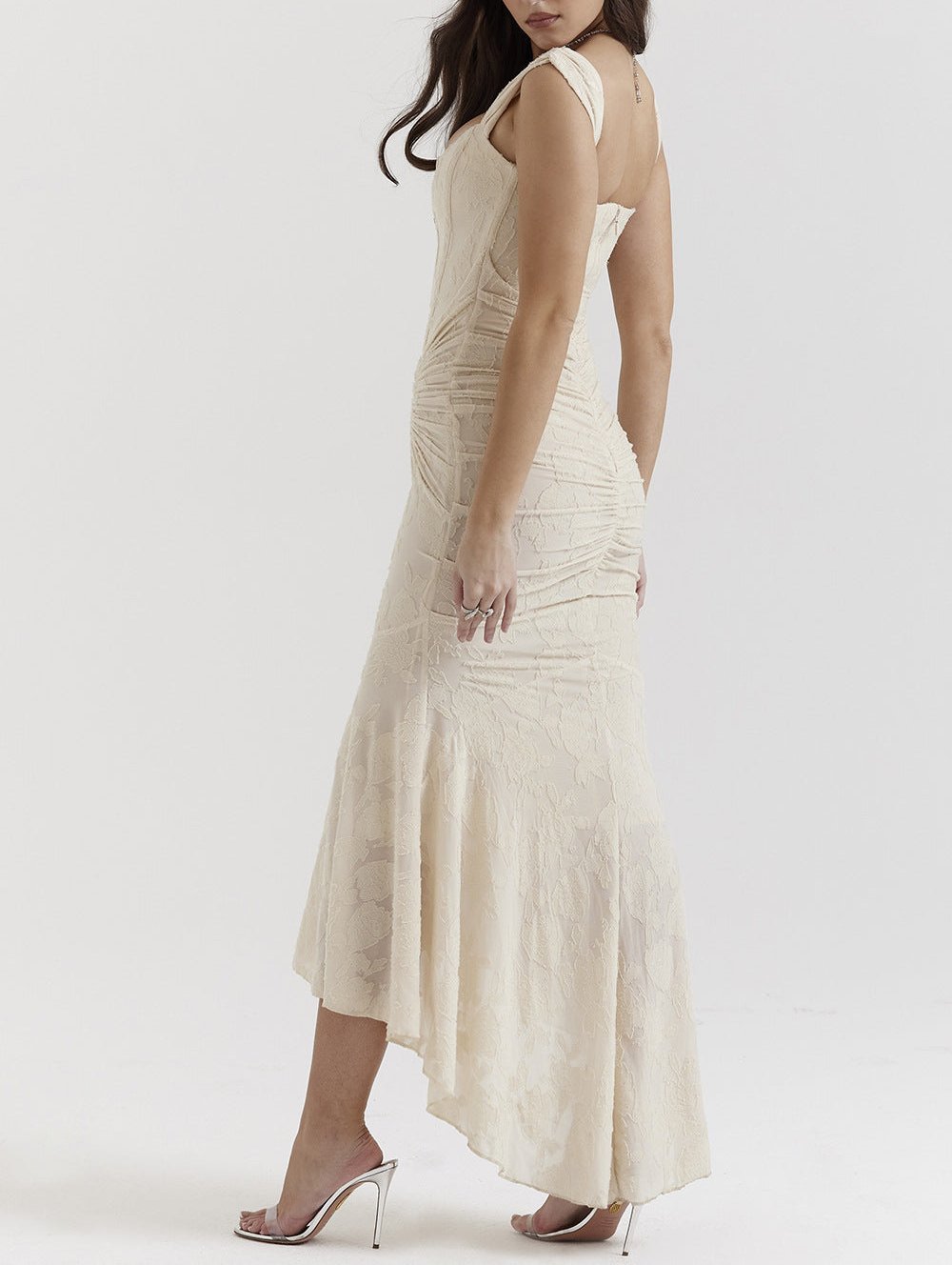 Floral Lace Off-Shoulder Bodycon Dress