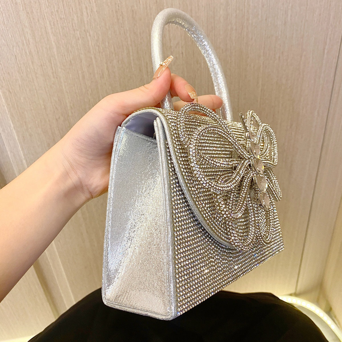 Rhinestone Butterfly Handbag