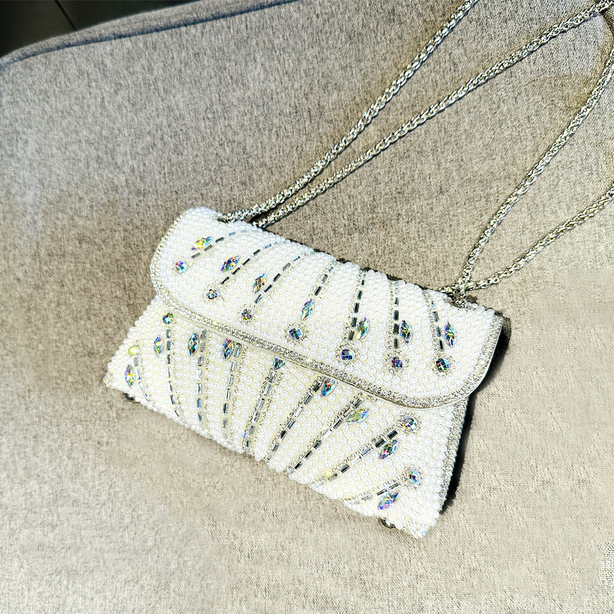 Rhinestone Clutch Bag By Luciana