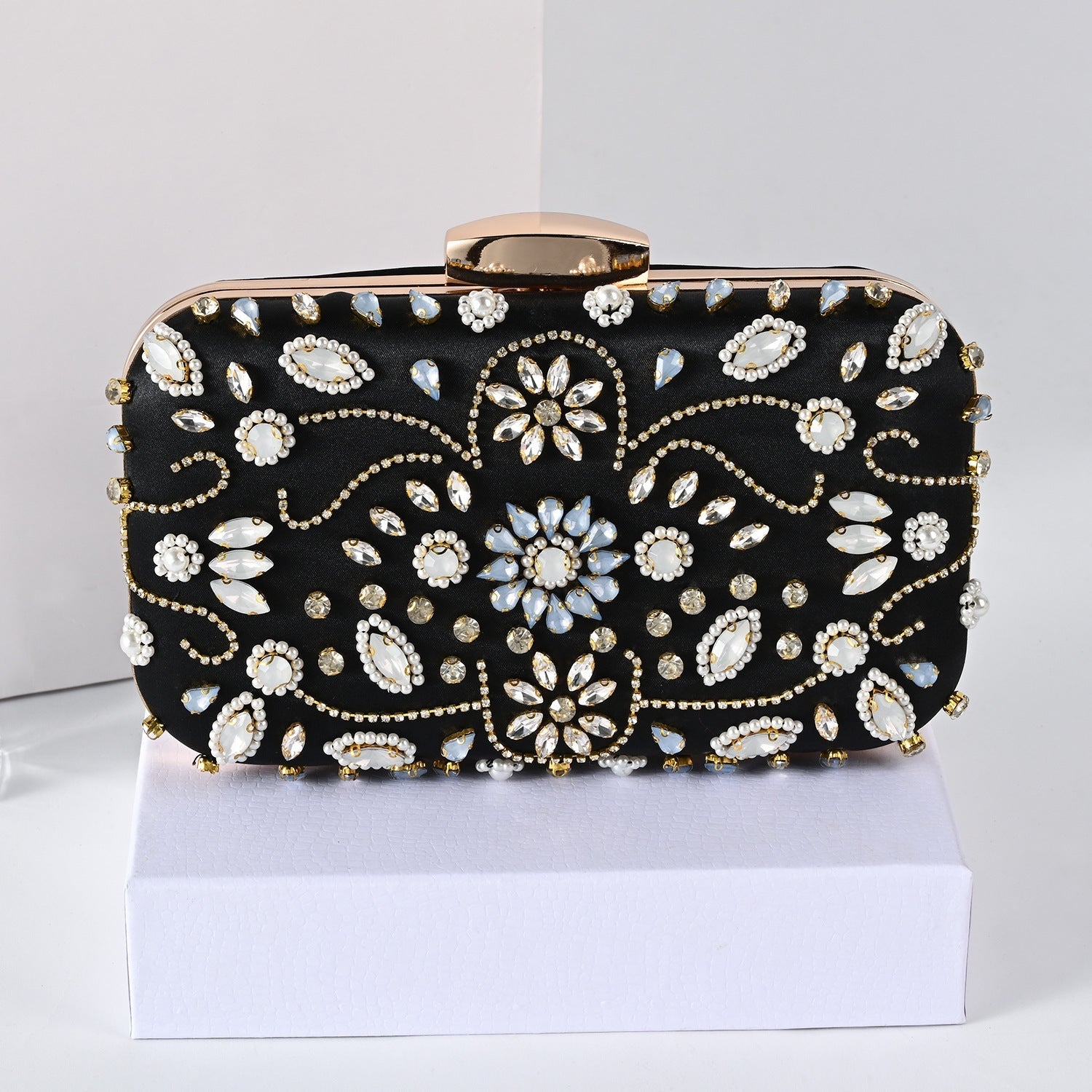 Bead Embroidered Clutch Bag By Braelyn