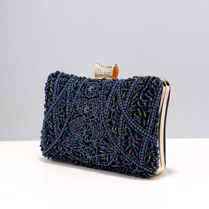 Kaia Elegant Beaded Clutch