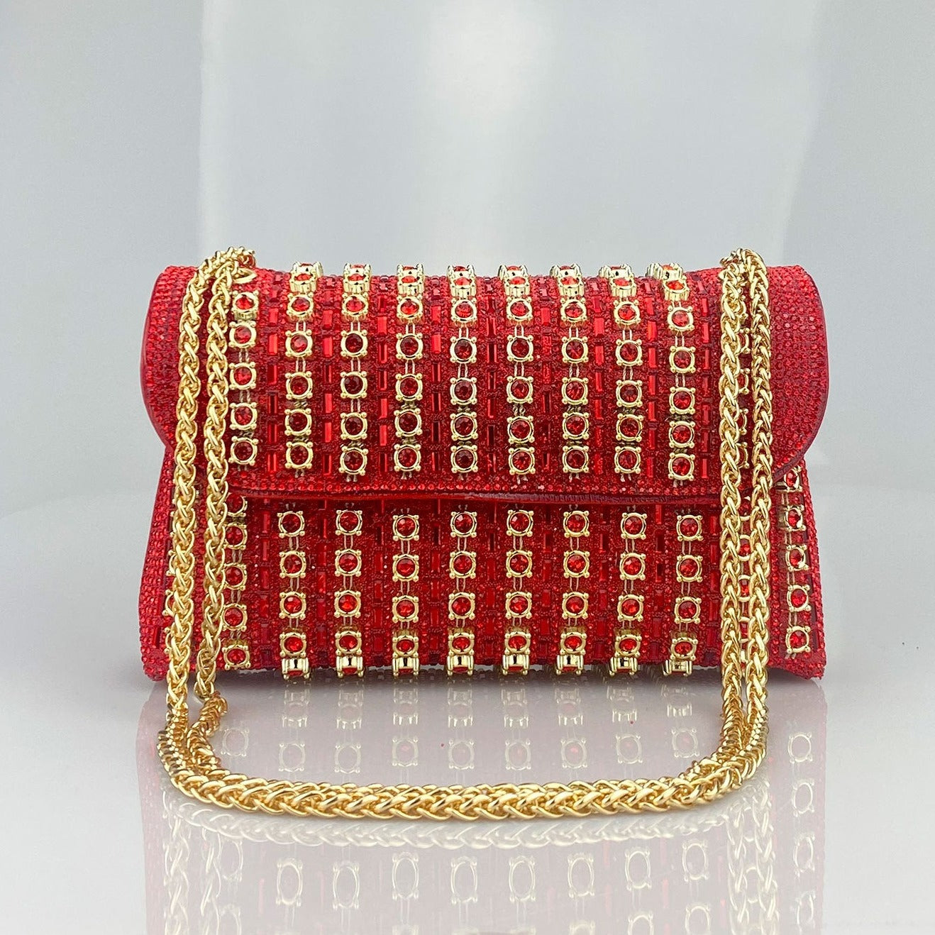 Chantal Clutch Bag With Diamond Detail