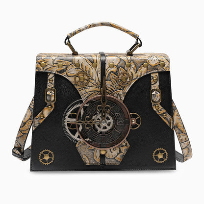 Vintage Genuine Leather Messenger Bag By Sellene