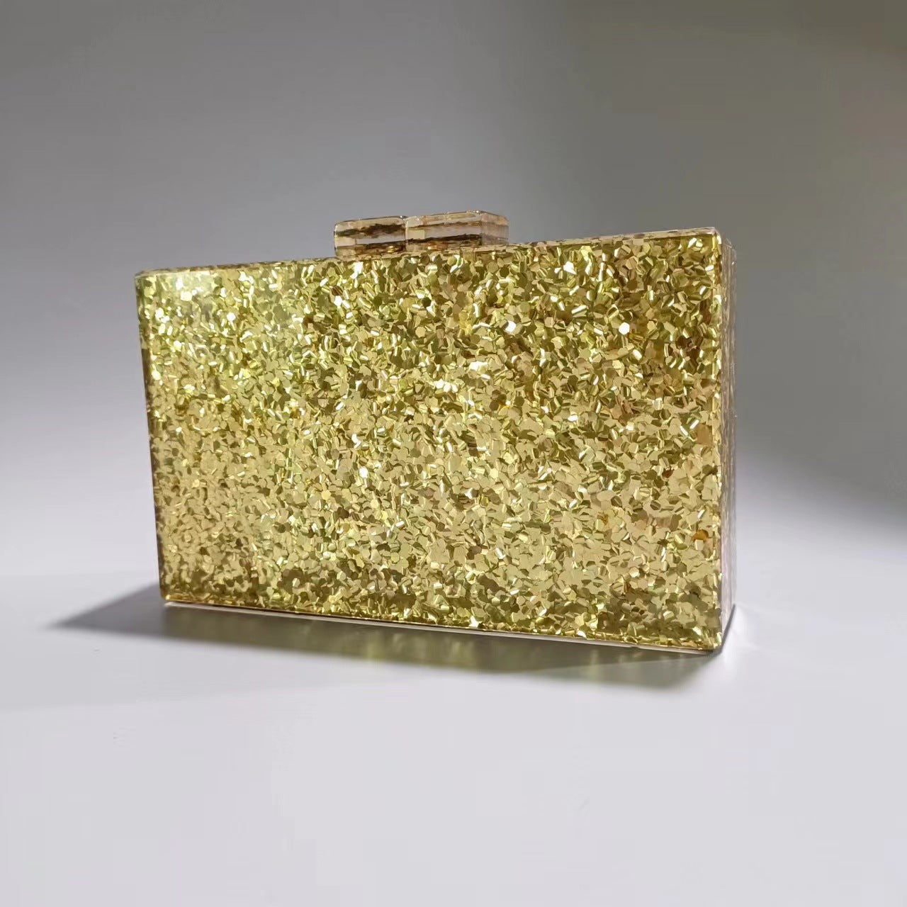 Sequined Acrylic Clutch Bag By Denise Gold